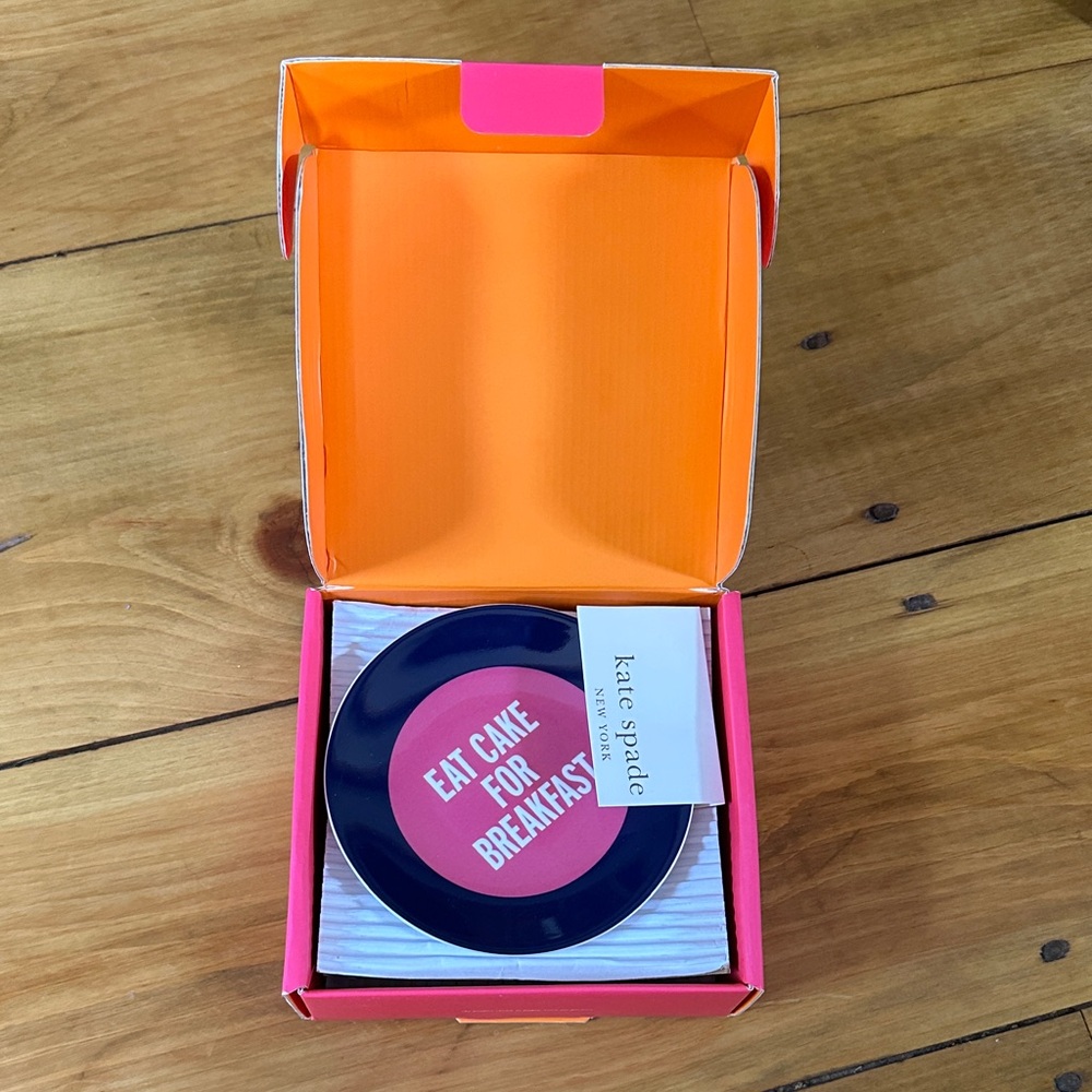 Kate Spade Navy and Pink Plates